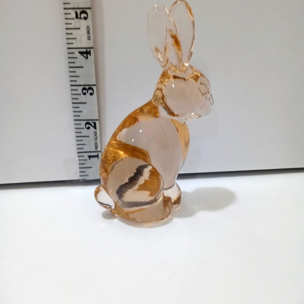 Pink glass bunny